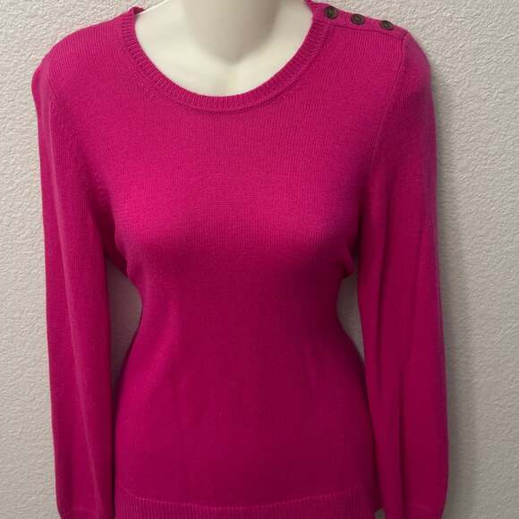 GAP Pink Long Sleeve Knit Sweater Size M - Picture 2 of 3